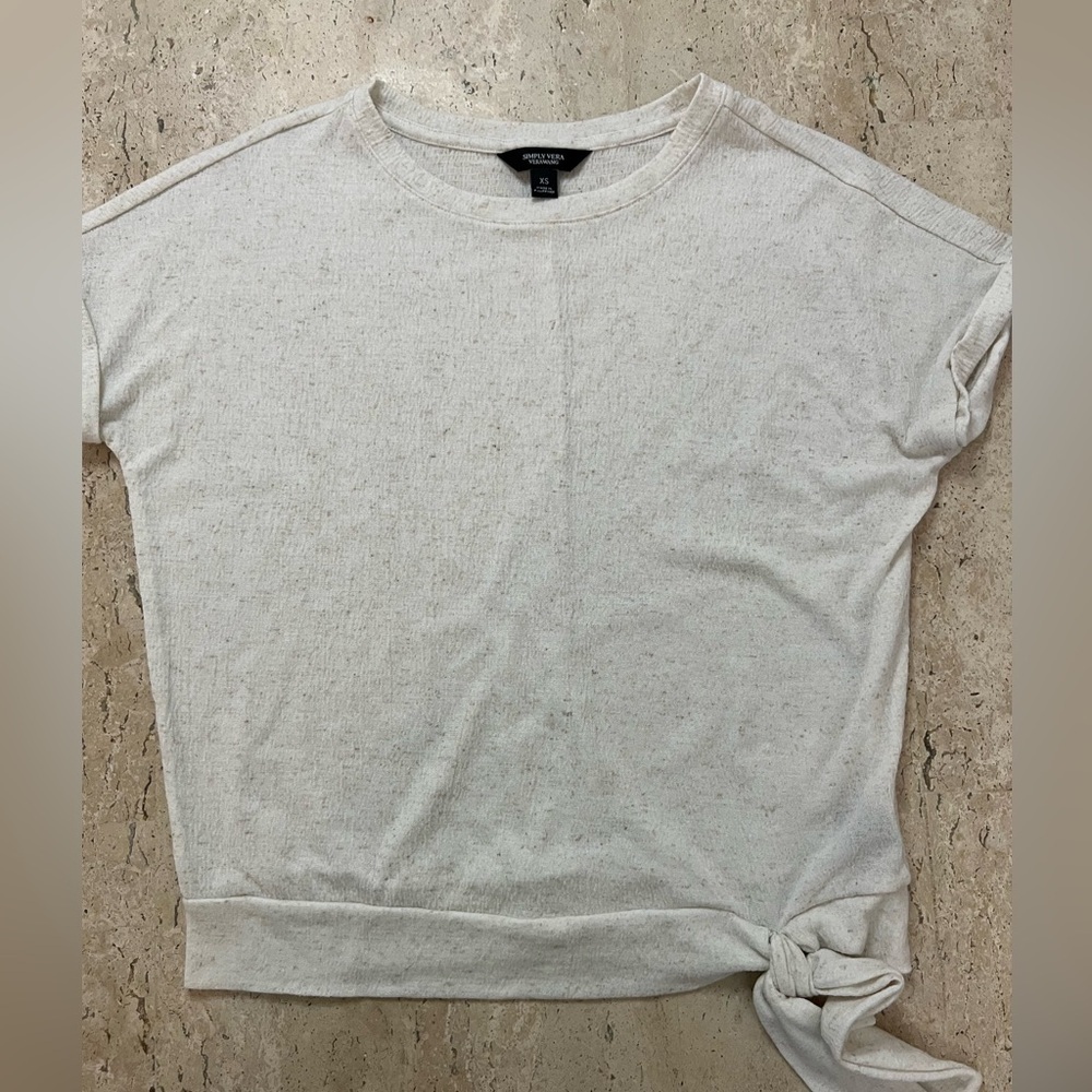 Simply Vera Linen Blend T-Shirt Size XS